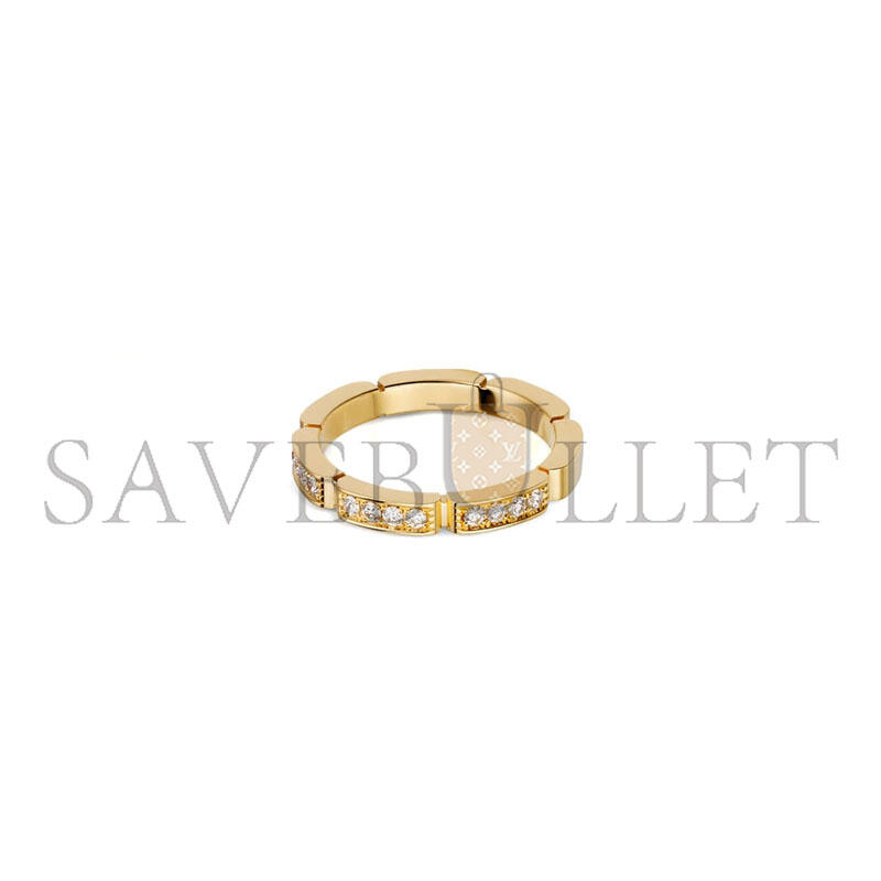 Ca*t1er maillon panthÈre wedding band, half-paved b4221100